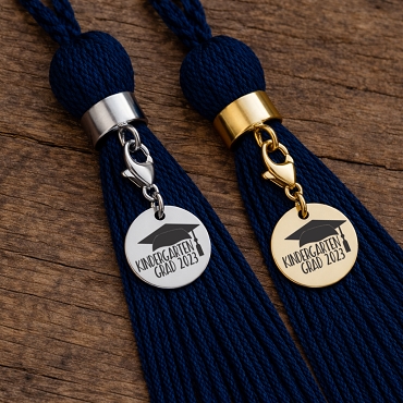 Personalized Kindergarten Graduation Tassel Charm With Year